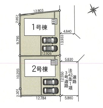 【Cradle garden】真岡市台町 第9の区画図