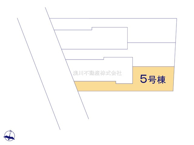 八王子市　北野町　新築一戸建て　６期の区画図|～全5棟の新しいコミュニティーが誕生～