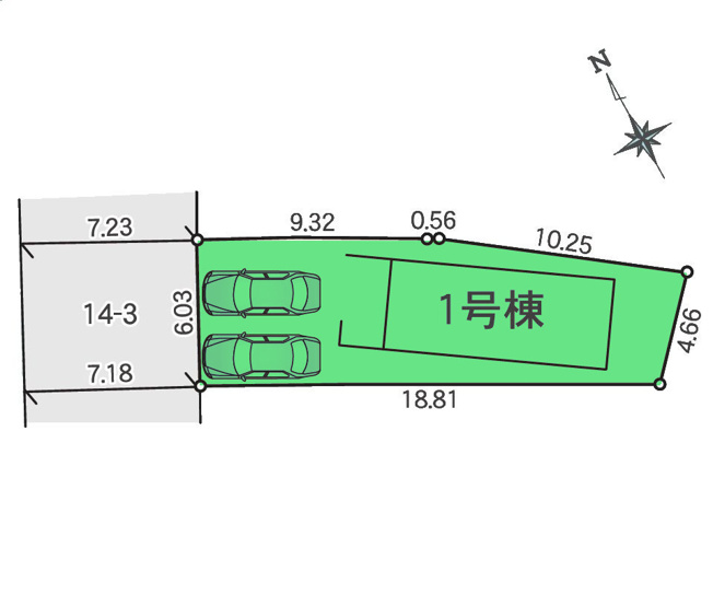 【区画図】 | リナージュ高崎市上和田町01期ー① | JR北高崎駅まで徒歩16分！
第一中学校まで徒歩3分と通学も安心！