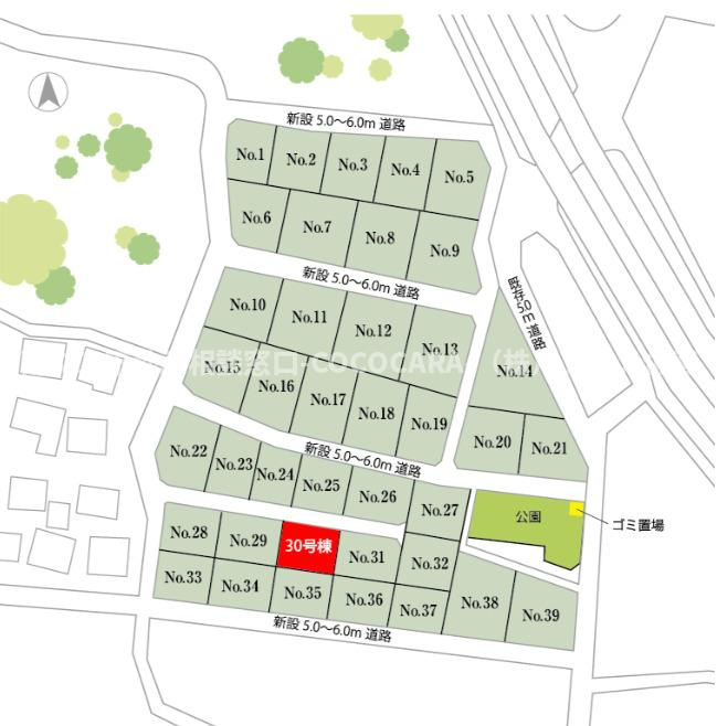 南アルプス市寺部の新築一戸建の地図