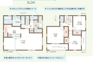 【間取り】 | リーブルガーデン香芝下田西３期 | 間取り図
