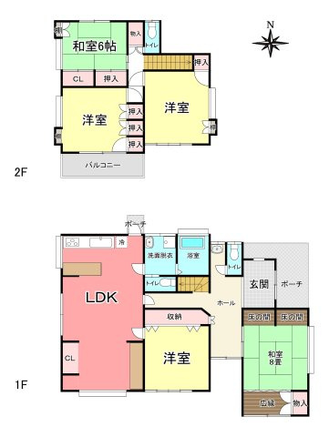 中古戸建　足利山川町の間取り|間取りと現況が異なる場合は現況が優先となります