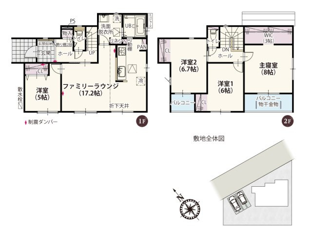 【間取り】 | 全居室南向きで自然光をとり入れやすい明るいプラン！LDKと隣接した洋室はお子様のお昼寝や遊び場、テレワークの部屋などマルチに利用できます♪