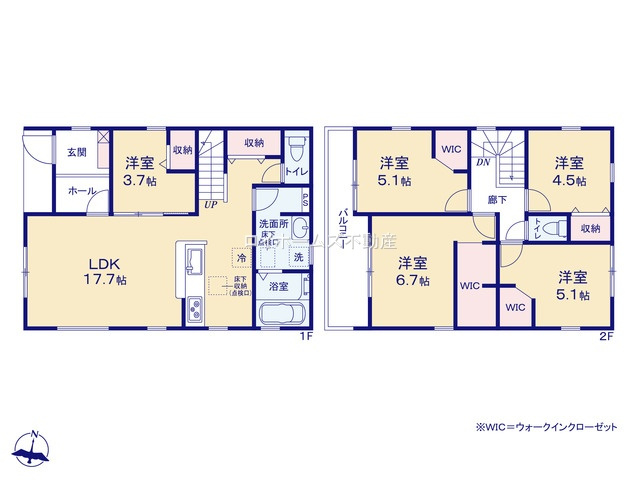 【間取り】 | 犬山市字舟田26-13『仲介料無料』新築戸建て | 1号棟