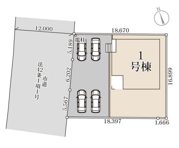 古河市駒羽根第8　新築戸建の区画図