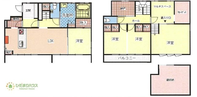 【間取り】 | 結城市大字結城　中古戸建 | 蔵収納可能！収納場所には困りません(*^^)v
