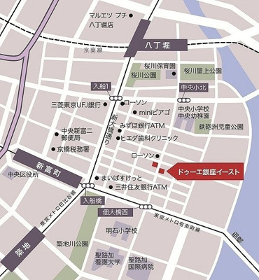 【地図】 | ドゥーエ銀座イーストⅠ