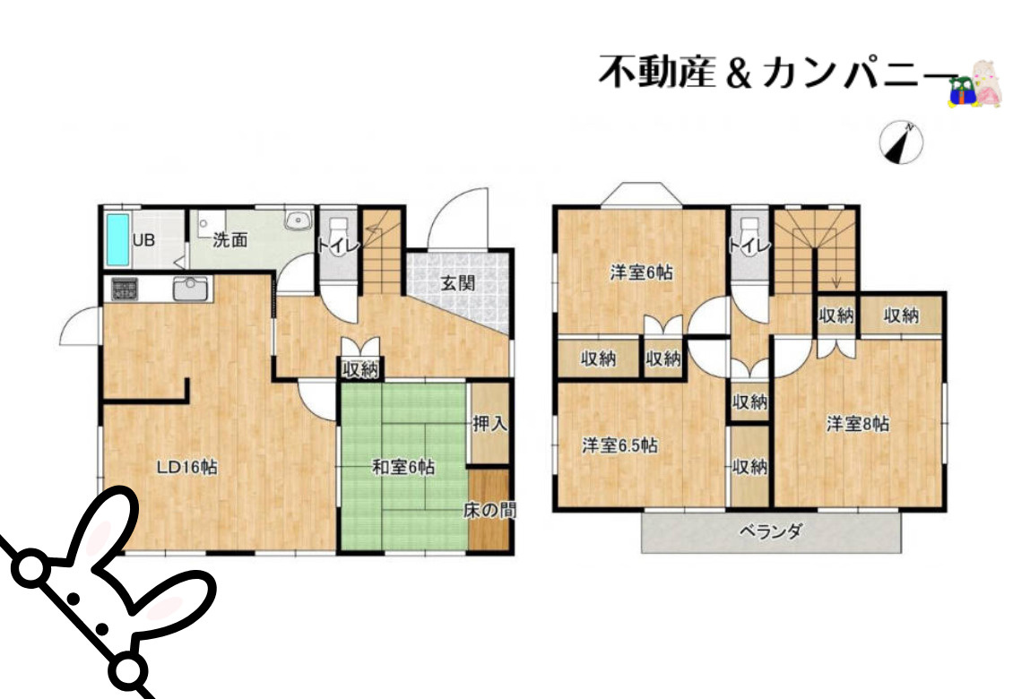 湯の山3丁目中古戸建の間取り
