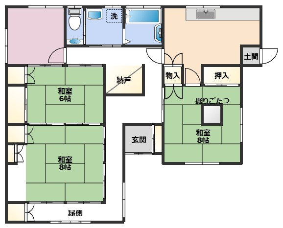 松葉町１丁目貸家の間取り