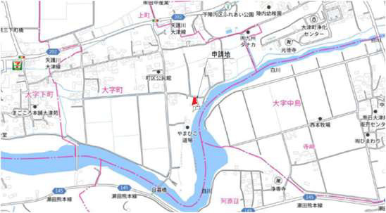 よかタウン／菊池郡大津町大字町10期／1号棟の地図