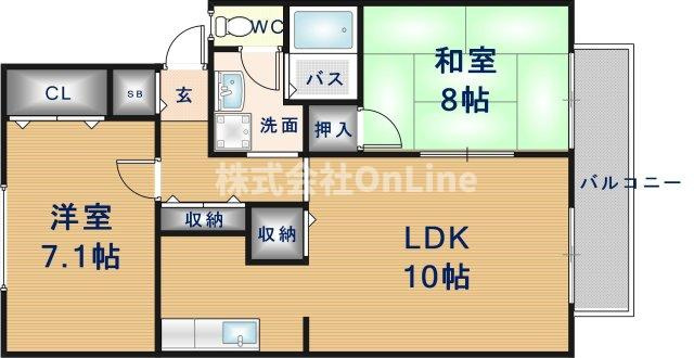 びわ楠根の間取り