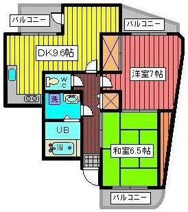 さいたま市浦和区常盤３丁目の賃貸マンションの間取り