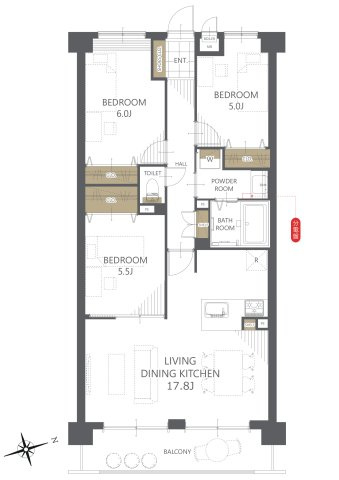 【間取り】ネオハイツ佐倉南勝田台 