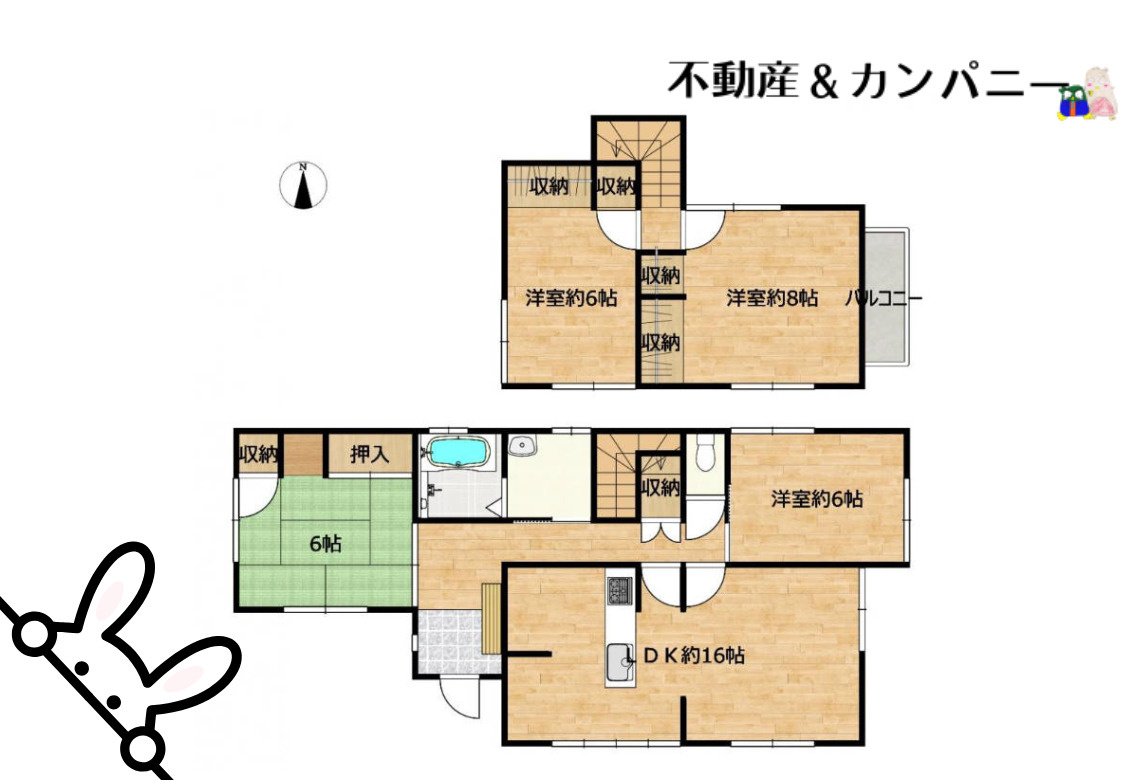 南斎院町中古戸建の間取り