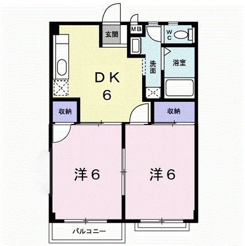 龍球園ハイツ【キャッシュバック対象物件】の間取り