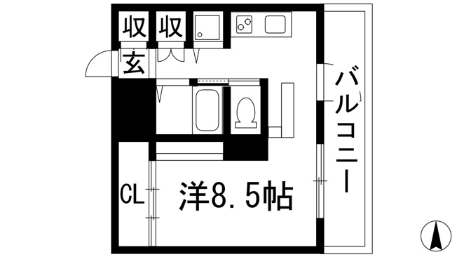 【間取り】 | 西北チェリーマンション