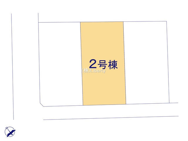 第1常総市坂手町　新築戸建　2号棟の区画図