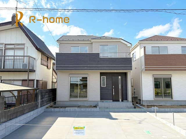 水戸市笠原町　新築戸建て　A号棟の外観|建物完成いたしました！ご予約で『平日』や『夕方』などでもご見学可能です！