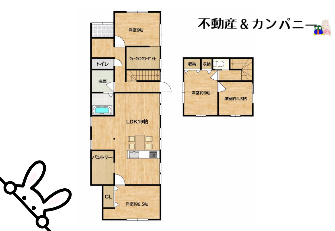 鷹子町中古戸建の間取り