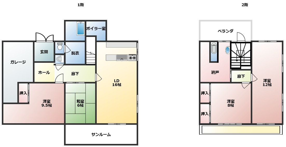 見附市本所1丁目　中古戸建の間取り
