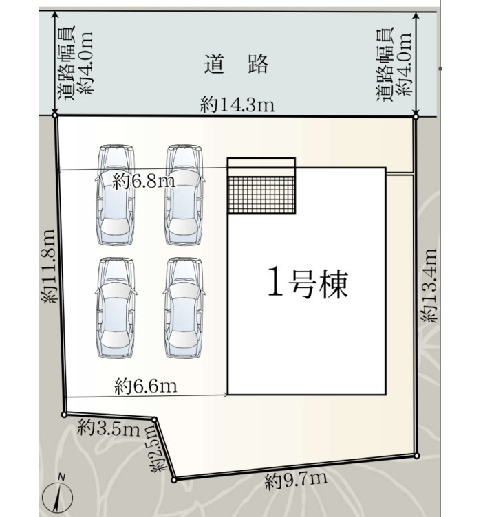 新築戸建　富士宮市ひばりが丘第１　全1棟の区画図