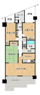 【間取り】 | ネオハイツアメティ228 | 南東向きで明るいLDK。通路側のお部屋も吹き抜けを介していますのでプライバシー＆セキュリティが守られています。◎鍵は当社にあるのでスムーズに内覧出来ます