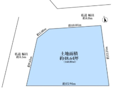 【区画図】 | 【仲介手数料４５０万円が無料！】■角地■成城学園駅１５分の高台 | 決算特別キャンペーン！
家計応援の限界に挑戦中！
詳細は「諸費用」欄をご確認下さい！
■成城学園駅１５分
■高台
■角地で陽当り良好
■お好きなハウスメーカーで建築可
■無料で間取図作成可