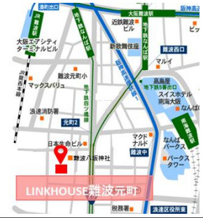 【地図】 | リンクハウス難波元町