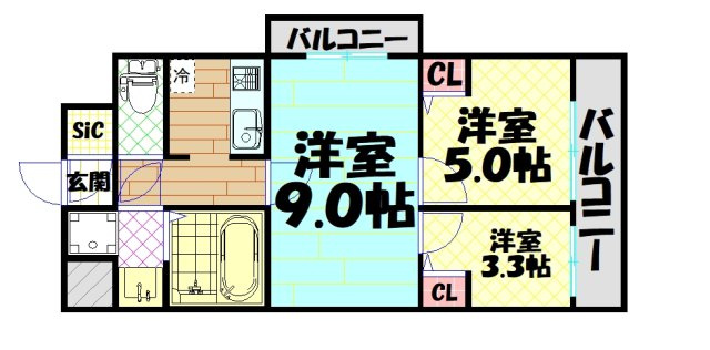 【間取り】 | THE　MUSIC　COURT