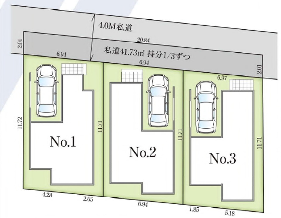 GRAFARE　清瀬市竹丘7期　全3棟　の区画図