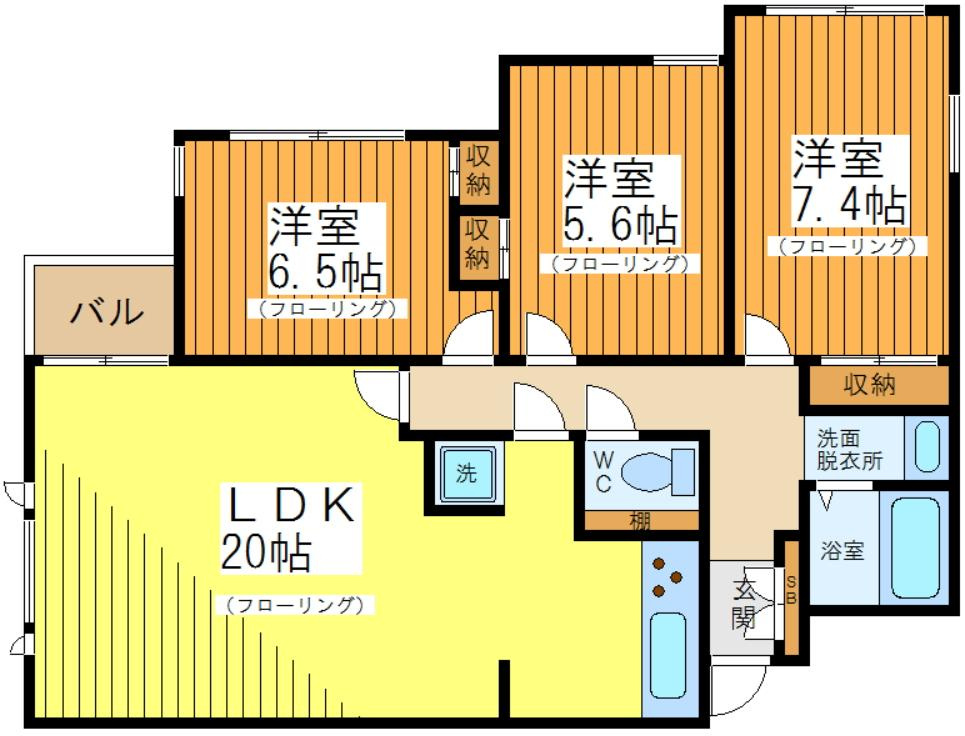 リズ松原Ⅱの間取り