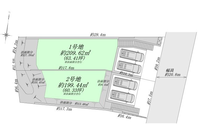 【ヴィレッタの杜】北名次町Ｅ　土地の土地図|２号地です