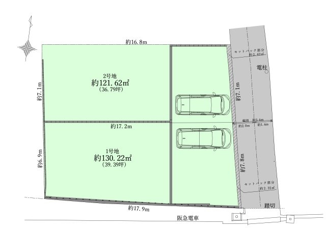 【ヴィレッタの杜】本山北町五丁目Ｄ　土地の区画図|１号地です