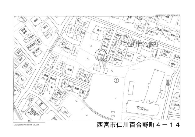 【ヴィレッタの杜】仁川百合野町Ｃの地図|所在は、仁川百合野町４－１４です