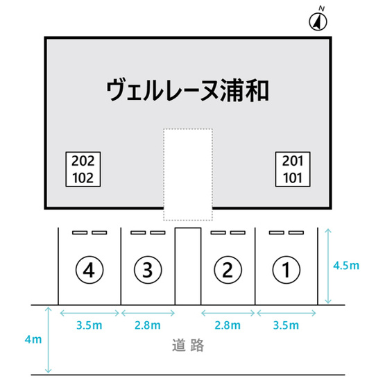 【間取り】 | ヴェルレーヌ浦和駐車場