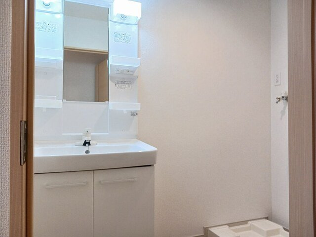 グラン・シャリオＡの洗面所|スペースが確保できる洗面所です