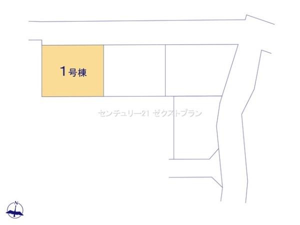 高崎箕郷町生原第7 1号棟の区画図|区画図