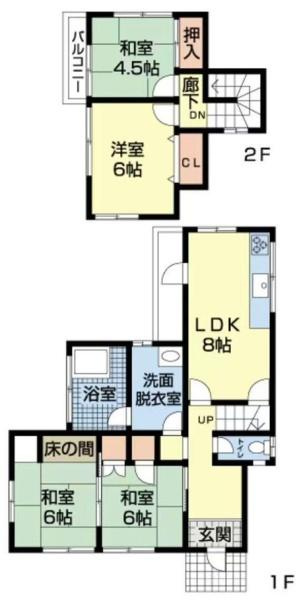 和歌山市紀三井寺　中古戸建の間取り
