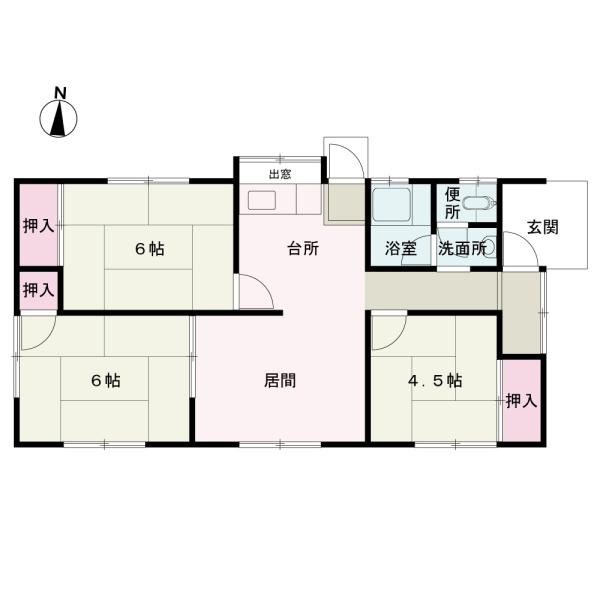 和歌山市市小路　中古戸建の間取り