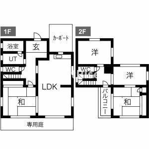 奥田貸家の間取り