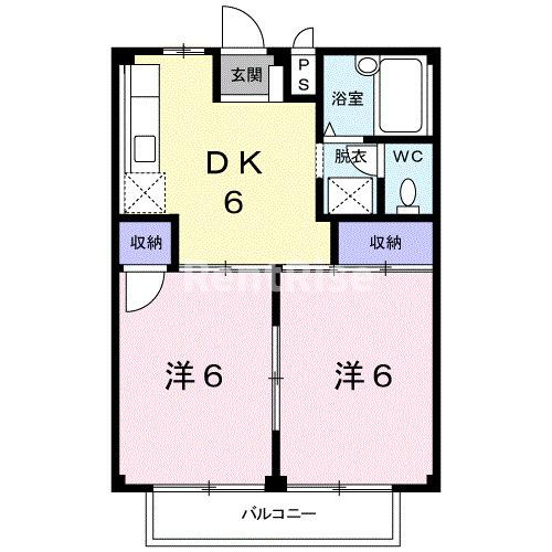 リバーサイド小川Ｂの間取り|間取図