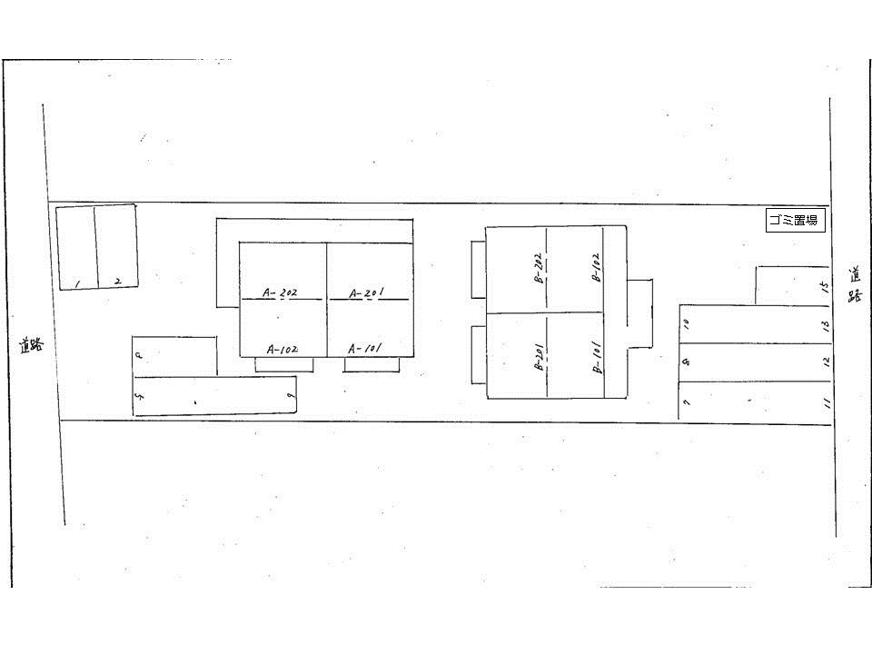 ニューシティ美保Ｂの区画図