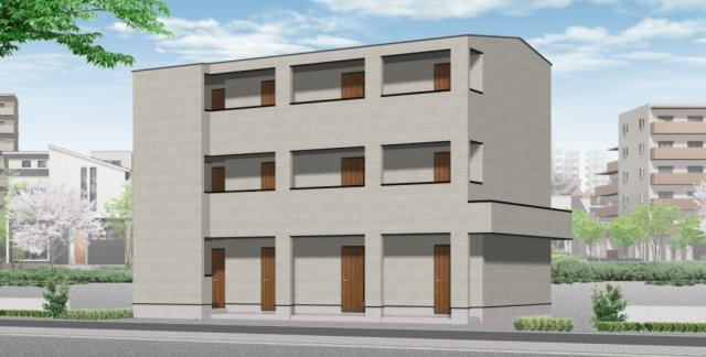 サード松戸の外観パース|こちら、外観パースです