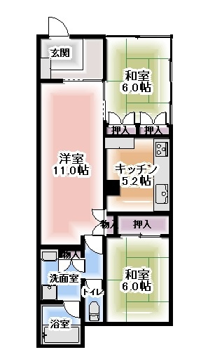 エリートインたいらの間取り