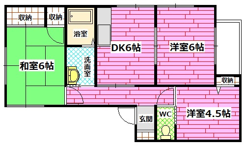 グリーンコートAの間取り