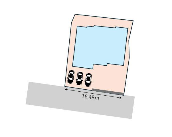 寒河江市大字西根字高畑123-1の区画図