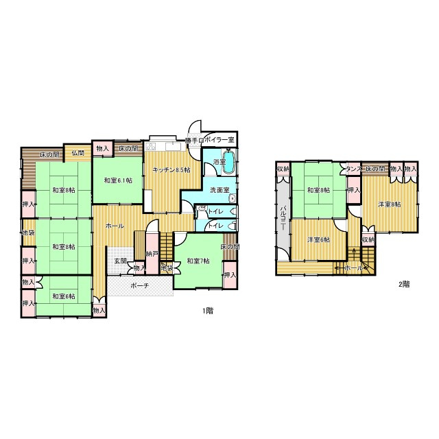 寒河江市大字西根字高畑123-1の間取り