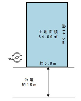 【土地図】 | 千葉市中央区都町７丁目　総武線「千葉」駅 | 土地面積：84.10㎡