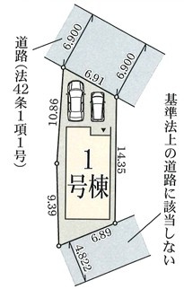 魚住町西岡22期　新築戸建　の前面道路含む現地写真|区画図です！工事状況随時更新！