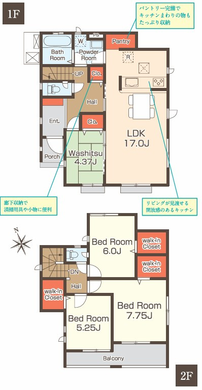 【建築条件付売地】　いわき市仁井田町　全3区画の参考プラン|参考プランの間取り図です。ご参照ください。